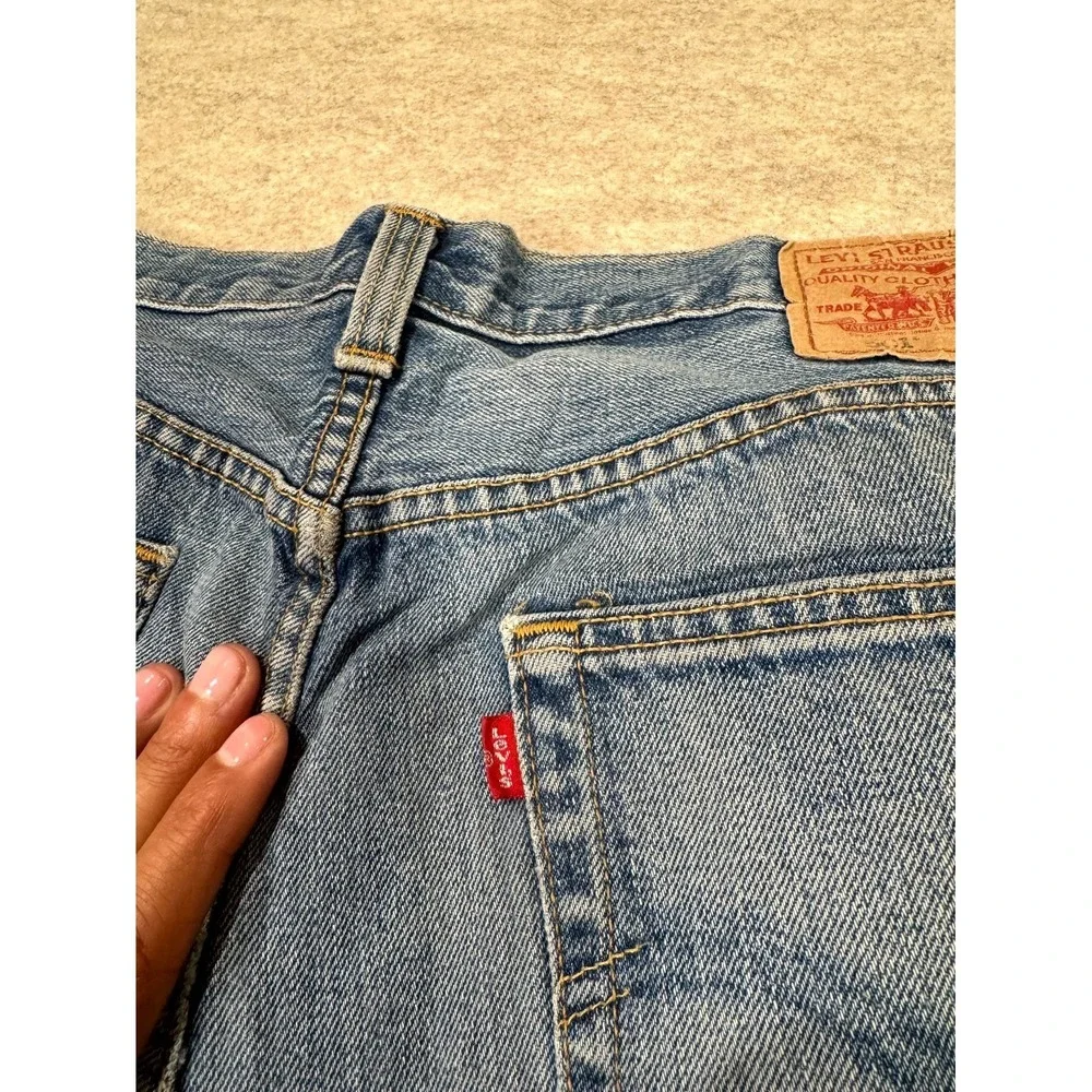 Levis 501 Original Fit Jeans Men 36x30 Blue Cotton Button Fly Straight Leg Denim